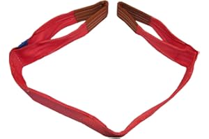 SECURE FIX DIRECT 5T 2M Duplex Web Sling - 150MM Red Strap Hoist Lifting Strop 5000KG
