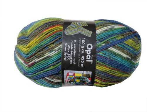Opal Sockenwolle nach Hundertwasser Silver Spiral