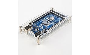 SunFounder Mega 2560 Case Enclosure Transparent Gloss Acrylic Computer Box Compatible with Arduino Mega 2560 Rev3 R3, Genuino Mega 2560 Rev3 and other Arduino Compatible Mega