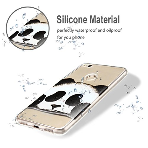 Funda Huawei P8 Lite 2017  CaseLover Huawei P8 Lite 2017 5 2  Carcasa Case Silicona Gel Clear Ultra Fina Flexibilidad Transparente Anti-rasgu  os Impresi  n Est  tica Cover para Huawei P8 Lite 2017 - Panda