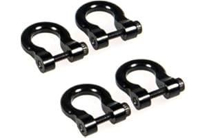 ZUOLAN 4 pièce 1/10 Échelle Crochet de remorquage D-Rings pour Traxxas TRX4 T4 RC Crawler Truck Voiture Accessoires (Noir)