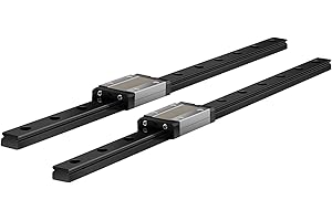Veekaft 2 Sätze Schwarze Beschichtung MGR Schiene MGR9 Miniatur-Linearführung 350 mm mit MGN9H Schlitten, geeignet für 3D-Drucker CNC (350mm,MGN9H,2)