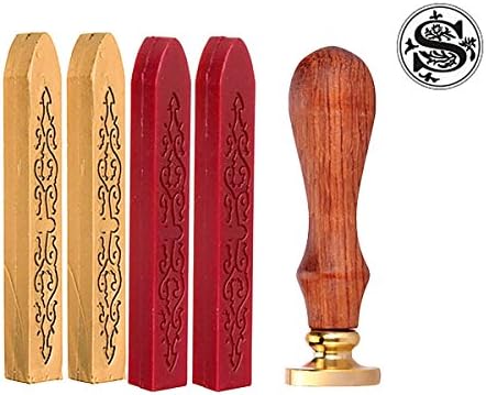 4 Pcs Retro Sealing Wax and 1 Pcs Word S Seal Stamp for Postage Letter Wedding Mixcolor Sealing Wax Sticker Set