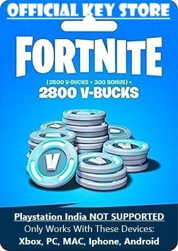 Fortnite 2800 V-Bucks Gift Card Code Only (NO CD/DVD)