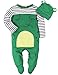 Baby Boys Girls 2 Pieces Long Sleeve Animal Smile Frog Romper with Hat Outfit (90(12-18M))