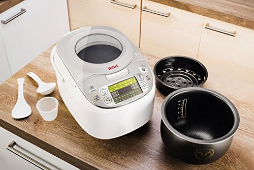 Tefal RK8121 Multicooker 45 in 1, 750 W, 5 L Kapazität, 45 Kochfunktionen, Warmhaltefunktion, LC-Display, inklusiv Rezeptbuch, weiß - 5