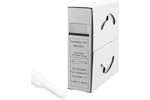 Offgridtec 5m Schrumpfschlauch mit Kleber 19 mm > 6 mm, 3:1 Schrumpfrate, Dual-Wand, Halogenfrei, Flammhemmend, Wasserdichte Kabelisolierung, Leicht zu Schneiden, Inklusive Spenderbox, transparent