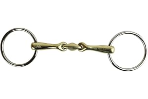 AK RIDING SPORTS LTD AK Loose Ring Horse Riding Bits Lozenge with Angled Shape in German Silver AKRS-2621 (5.25'', German-Silver)