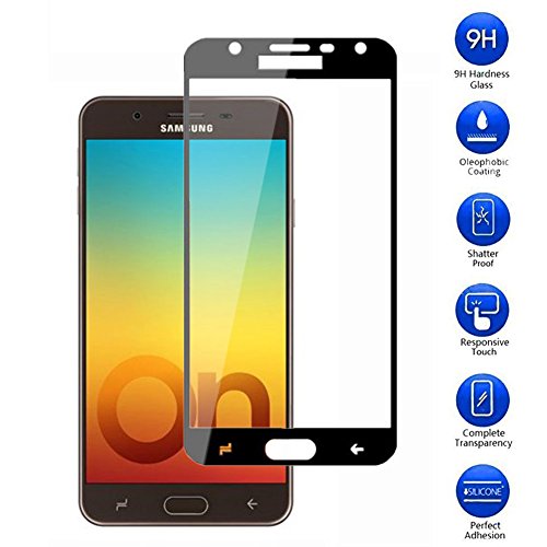 Preisvergleich Produktbild Samsung Galaxy J7 Prime 2 Panzerglas Displayschutzfolie, Vicstar Vollständige Abdeckung Schutzfolie Gehärtetem Glass 9H Härte Anti-Kratzen Anti-Öl Anti-Bläschen Schwarz Kompatibel Schutzfolie für Samsung Galaxy J7 Prime 2