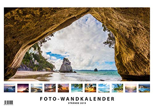 Foto-Wandkalender - Strände 2019 DIN A3 quer mit Feiertagen für Deutschland, Östereich und die Schweiz - Mit Platz für Notizen