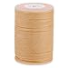 Produktbild Leder Handwerk Handarbeit Nähen Runde Saite Gewinde 0.55mm Beige Gewachst