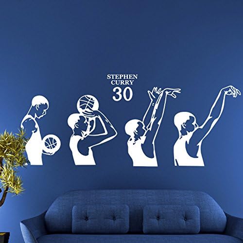 SecondStep Basketball Star Shoots Basket Paper Poster Wall Background Painting, White, 58 CM*24 CM Creative Wall Stickers Fashion Wall Decals Environmental Protection Wall Mural Home Decoration Plane Decorative Material Wallpaper