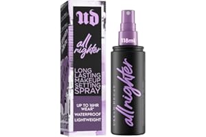 Urban Decay All Nighter Waterproof Makeup Setting Spray - Natural Finish, Smudge-Proof, Transfer-Resistant, Up to 16HR Wear, Cools Skin Temperature, Fine Mist, Controls Shine, Vegan & Oil-free Formula