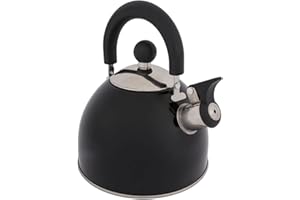Highlander Deluxe Whistling Kettle ― Stainless Steel, 2L Capacity ― Great for Camping ― Available in Orange and Black