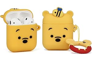 YIGEYI Silikonowe etui Kompatybilne z Airpods 1 i 2 Funny Cute 3D Cartoon Cover [DSN Anime Lightweight Series] (Winnie)