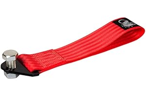 ‎AUTO-DRESS.DE Auto-Dress Rennsport Abschleppschlaufe, Traglast 3t, Racing Hook Tow Strap (Rot)