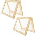 VILLCASE 2pcs Paper Making Kit, 19X25cm Paper Making Screen Frames Paper Making Mould Frame with Mesh Wooden Paper Making Frame for DIY Paper Crafts