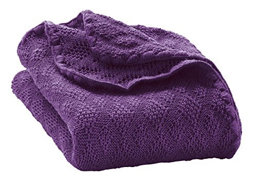 Preisvergleich Produktbild Disana Babydecke 80 x 100 cm aus Merino-Schurwolle kbT, pflaume