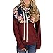 Produktbild Berimaterry Damen Kapuzenpullover Sweatjacke Hoody Kariert Pulli Women Rollkragen Tops Blumendruck Shirts Tunika Langarm Pullover Sweatshirt Herbst Winter Hoodie Sweatshirt Bluse Kapuze