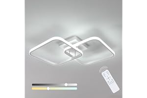 TOOLIGHT Comely 50W 5625LM Plafon LED Techo Regulable, Lampara Techo con Mando a Distancia 3000K-6500K 64cm, Moderno Lamparas de Techo Salon Cuadrado para Dormitorio Salon Baño Cocina Comedor Pasillo