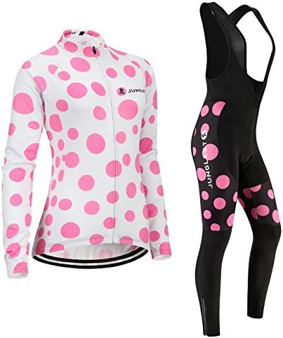(3D pad)(Type:Set(Fleece &amp; Black Bib) size:XXXL) Jersey Fashion vest Cycling Sleeve Women Jerseys perspiration Long breathable performance windbreaker