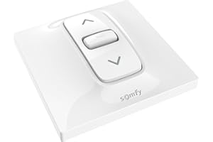 Somfy 1870881 - Przewodowy przełącznik ścienny o stałej pozycji, do silnikowych rolet lub żaluzji, do sterowania 1 przewodowym silnikiem