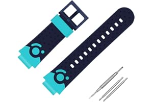 Coholl Cinturino di ricambio per smart watch per bambini, 16 mm, compatibile con MeritSoar SZBXD PTHTECHUS PROGRACE INIUPO 9 Tong, cinturino in silicone per ragazze, ragazzi e studenti, colore nero
