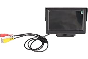 QINLORGO LCD Display Rückfahrkamera Monitor, Wasserdichter Auto Monitor 16:9 Einstellbar für SUV