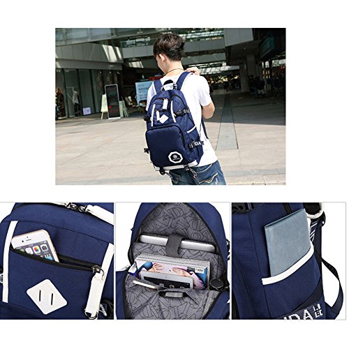 Laptop-Rucksack -19 Zoll-Reise-Rucksack, wasserdichter heller Kursteilnehmer-Rucksack, Zweiwegmetallreißverschluß-Art- und Weisebeiläufiger Rucksack, Spielraum, Arbeit, Weg Verwendbar - 5
