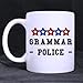 Produktbild lilihome Cool Stars Grammar Police Ceramic Coffee White Mug (11 Ounce) - Best Gifts for Father's Day,Christmas,New years,Birthday and Festival