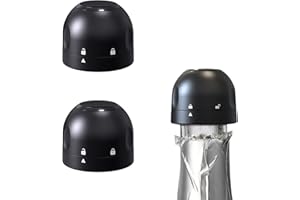 VINAK - (2 UNITÀ) Tappo per bottiglie di champagne | spumante | cava | bevande spumanti | Con chiusura ermetica e sistema di blocco di sicurezza per una conservazione eccellente