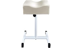 LOVEVLOGY Pedicure Foot Rest,Height Adjustable Pedicure Chair,Non-slip Pedicure Stool for Massage Office or Home,Light Grey