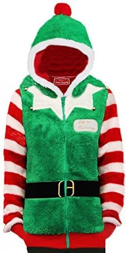 Seasons Greetings Novelty 3D Christmas Hoody - Elf - UK 10