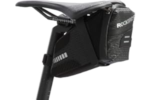 ROCKBROS Bolsa para Sillín de Bicicleta, Alforja bajo Asiento Portaherramientas para MTB Bicicleta de Carretera Negro