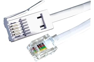 PROSIGNAL PRO SIGNAL 31034R White RJ11 to BT Plug (BT431A) Telephone Cable - 1m