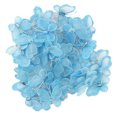 50St. Schmetterlinge Deko für Hochzeit – blau - 8