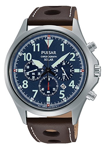 Pulsar Herren-Armbanduhr Solar Analog Quarz Leder PX5029X1 Pulsar Herren-Armbanduhr Solar Analog Quarz Leder PX5029X1