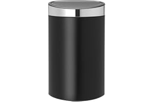 Brabantia, Kosz Touch Bin New, 40L Czarny Matowy