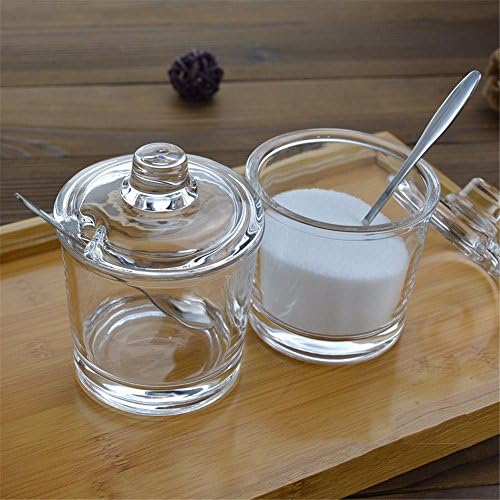 ANGEELEE Kitchen Glass Jar Moisture-Proof Home Multi-Purpose Jam Bottle Cruet Set Di Vasi Per Condimento Per Ampolle In Vetro, 2
