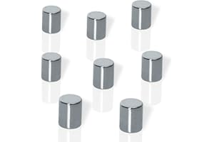 ‎SIGEL Sigel B3103 NeoDym-Magnete BeBoard für Glas-Magnettafeln, Whiteboards, stark, 8er-Set, Zylinderform, Ø 8x10 mm, silber, für Glas-Magnettafeln, Whiteboards, Kühlschränke