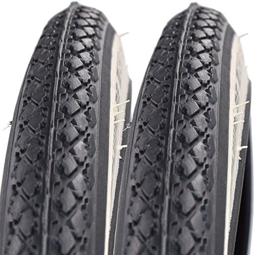 Schwalbe HS159 26" x 1 1/2 x 1 3/8 Bike Tyres - Black/White (Pair)