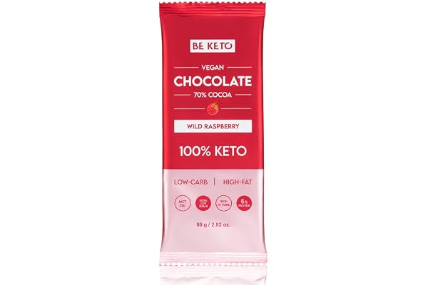 Be Keto Keto Choklad + MCT Oil – Mörk Choklad Vildhallon Bar 90 g – Sockerfri Keto Diet Low Carb Friendly