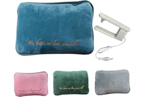 WENZO Borsa Acqua Calda Elettrica 420W con Fodera Morbida in Peluche – Fino a 75°C – Scaldamani e Scaldapiedi, Sollievo Dolori Muscolari, Cervicale, Schiena, Mestruali – CE/RoHS