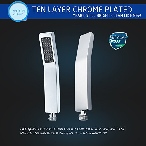 S R SUNRISE moderne Handbrause wasserfall Badezimmer silber anti-kalk-Düsen Duschkopf messing chrom SRSH011 - 2
