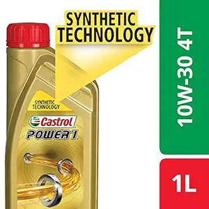 Castrol 3420500 Power1 4T 10W-30 API SL Synthetic Engine Oil for Bikes (1L)