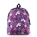 Produktbild Yuluo – Moderner, einfacher und unisex Rucksack in lila mit einem Einhorndesign – perfekt für 13-Zoll-Laptops