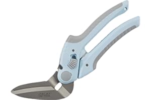 C.JET TOOL 8" Heavy Duty Scissors, Carpet Cutter, Industrial Scissors, Multipurpose, Scissors for Carpet, Cardboard, Leather, Pruning, Gardening, Professional Soft Grip Stainless Steel (Blue)