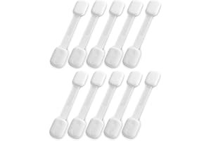 AMISON Blocca Sicurezza Cassetti per Bambini Regolabile, 10 pezzi Chiusure Sicurezza Bambini per Armadi a Cassetto, Senza Dita Intrappolate, Facile da Installare