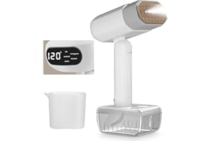 Zhufas Plancha Vertical Vapor 1800W, Steamer de Viaje Plegable, Mini Plancha Portátil en Uso Húmedo y Seco, Calentamiento Rápido en 20 Segundos, 330ml Tank, Adecuado Para Viajes, Doméstico