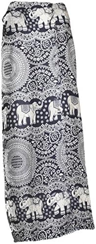 Happy Hawaiian Hut Womens Sarong Wrap Cover Up Pareo Beachwear Elephants Tassles